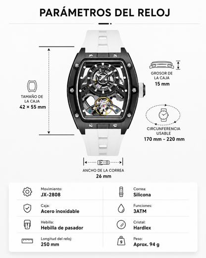White Skeleton — Reloj Hombre Skeleton Automático
