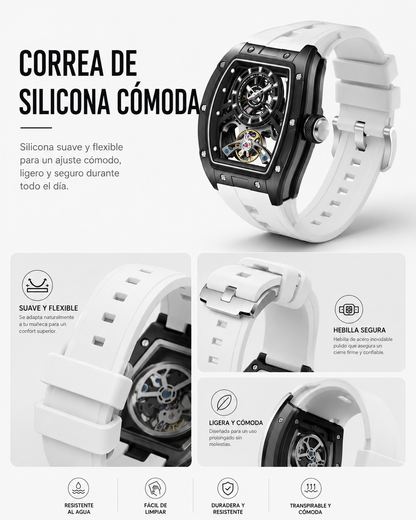 White Skeleton — Reloj Hombre Skeleton Automático