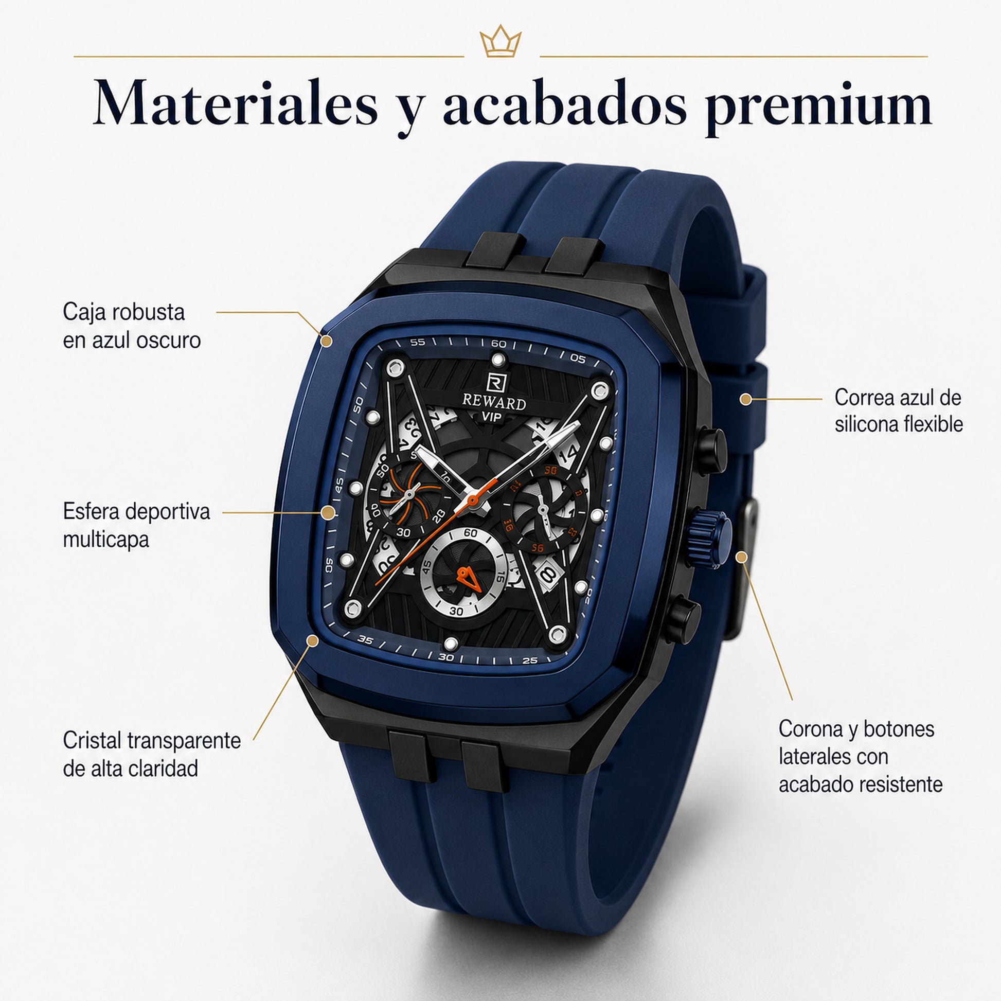 RD Blue Chrome — Los materiales no mienten