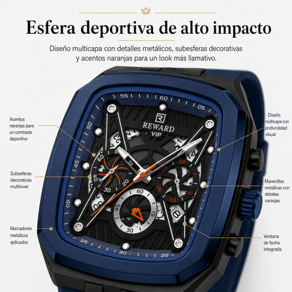 RD Blue Chrome — Esfera deportiva de alto impacto
